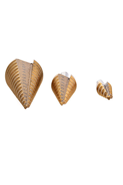 Lawazim Step Drill Bit Set 3 Piece - Cone Drill Bits 4-32mm Multi Size for Metal Wood Plastic