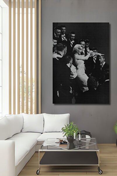 Teona Ahşap Dekoratif Ahşap Dikdörtgen Tablo Marilyn Monroe Sahnesi