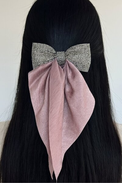 TAKIŞTIR Purple Color Stone Detailed Ribbon Vending Machine Buckle