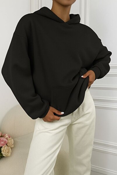 BENROMA سترة رياضية بقلنسوة من القطن الممشط بثلاثة خيوط