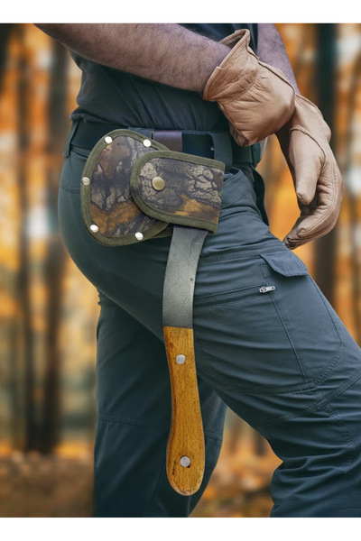 Aki Outdoor Kamp Baltası Kılıflı Çelik Odun Kesme ve Avcılık Tipi 800gr