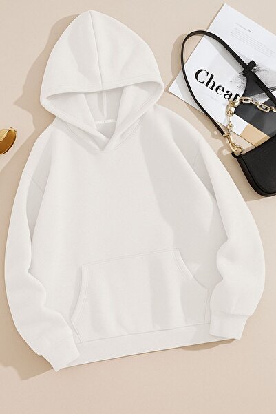 BENROMA سترة رياضية بقلنسوة للجنسين مصنوعة من القطن الممشط بثلاث خيوط