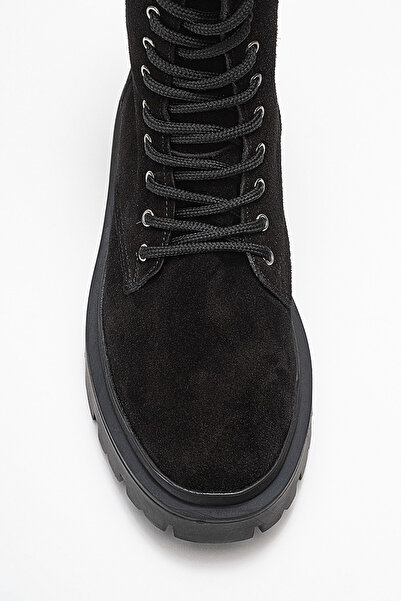 Dericlub Women's Thick Sole Boots Real Nubuck Leather Zy 1558