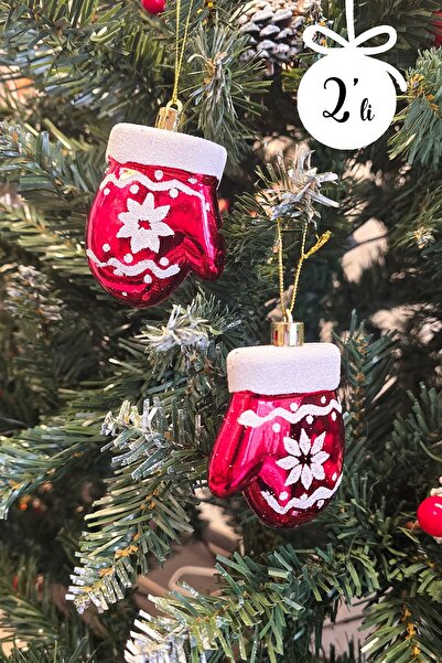 PEKSHOP Eldiven Şekilli Yılbaşı Ağaç Süsü 2li Paket