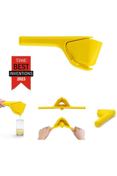 Dreamfarm Evrekala Lemon Squeezer 24 cm Lemon Juicer - Authorized Evrekala - Yellow Lemon Fluicer Squeeze