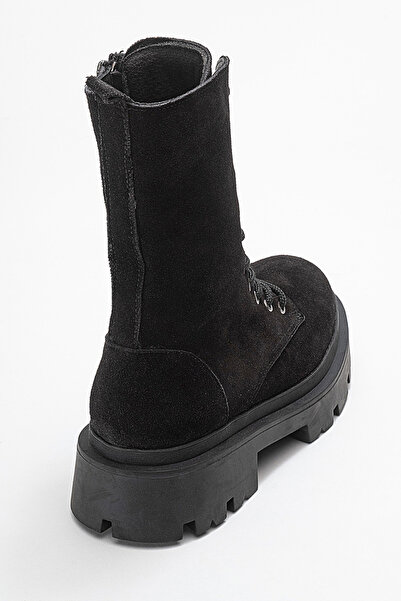 Dericlub Women's Thick Sole Boots Real Nubuck Leather Zy 1558