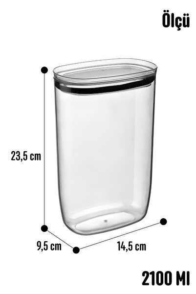 İronika Tablet Toz Deterjan Saklama Kabı Silikon Sızdırmaz Kapaklı Deterjan Saklama Kutusu 2100 ML x 3 Adet