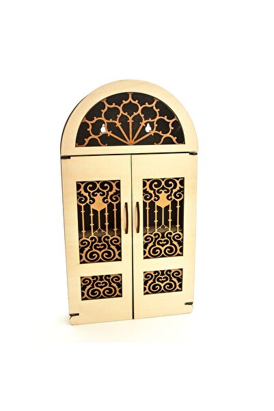 OEM Key box, made of wood 39x21.5x5 cm, mixed color ebony black with brown and natural wood