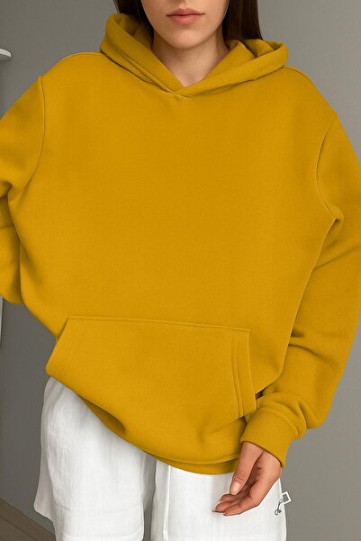 BENROMA Hanorac unisex, fără imprimeu, cu glugă