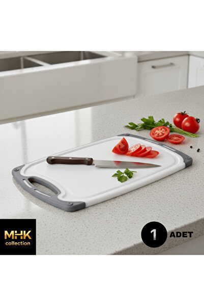MHK Collection لوح تقطيع للمطبخ مضاد للانزلاق مع حواف مموجة