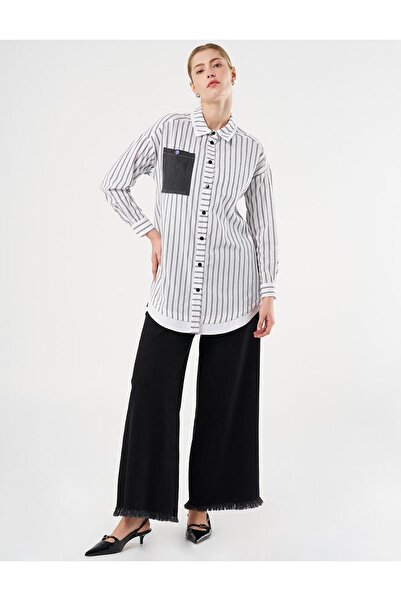 Kayra Denim Striped Tunic 81002