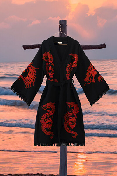 VAROL Μπουρνούζι από βιολογικό 100% βαμβάκι με γιακά κιμονό - Viserion