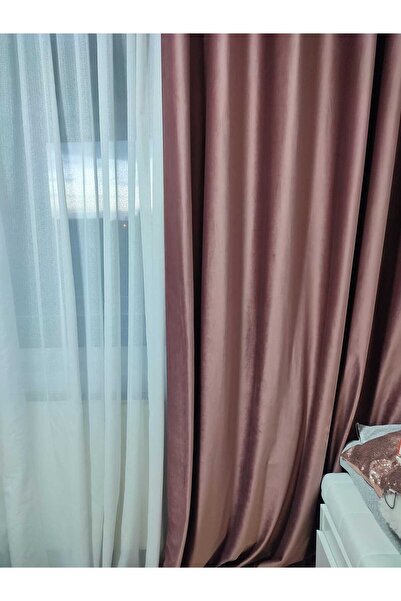 Noble Home SRL Black-Out Velvet Curtain Powder Pink