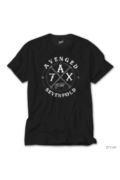 Liyada Avenged Sevenfold A7X Patch Черна дамска тениска