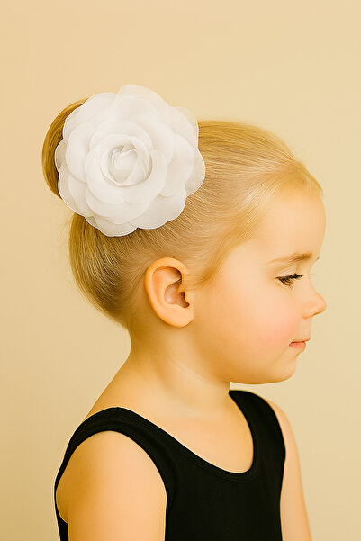 Eray Kids Kız Çocuk Klipsli Çiçek Toka (Çap: 13 cm)