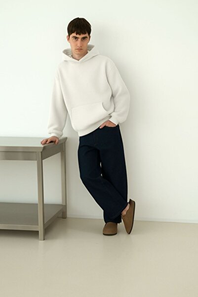 BENROMA سترة رياضية بقلنسوة للجنسين مصنوعة من القطن الممشط بثلاث خيوط