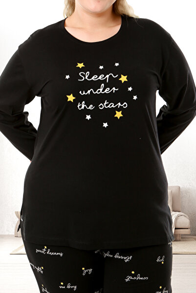 Bella Linda Cotton Long Sleeve Plus Size Pajama Set