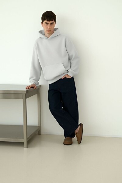 BENROMA سترة رياضية بقلنسوة للجنسين مصنوعة من القطن الممشط بثلاث خيوط