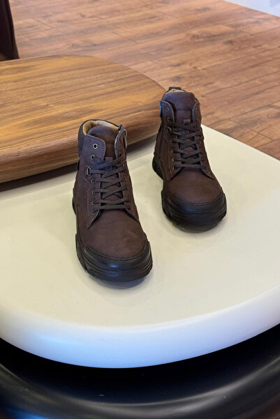 Luiz Paulo 9208 Brown Nubuck Genuine Leather Boots