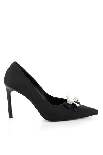 Bambi Mat Siyah Kadın Klasik Topuklu Ayakkabı K01565016138