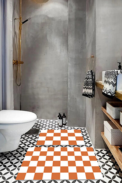 Halı Adam Kare Kare Banyo Paspası