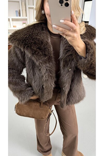 Sezgi Tekin Кафено козина с гъста козина от най-високо качество