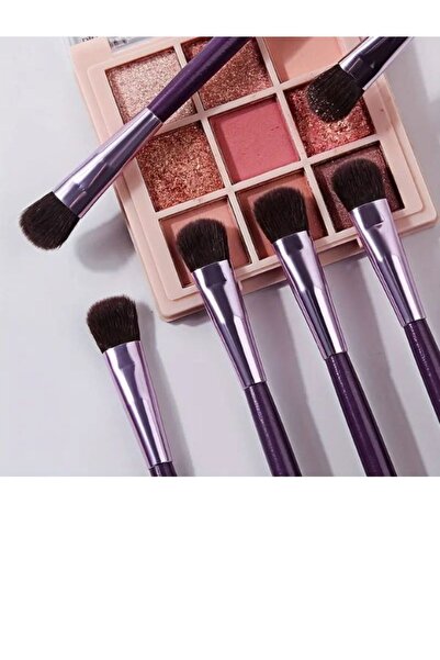 MODA Wooden Handle, Soft Bristles, Purple Color, Oyku Makeup Brushes Eyeshado...
