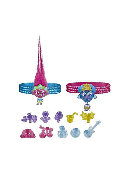 Trolls Set of 2 Tiny Dancers figurines, with 12 accessories, 4 years+, Multicolor, 3 cm