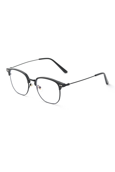 Angel Eyes Full Black Framed Computer Glasses Blue Light Protective Clear Lens Retro Eyewear