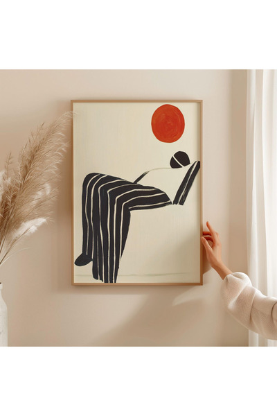 Tuba Decor Tablo dintr-o singură bucată cu rame din lemn pentru sufragerie, s...