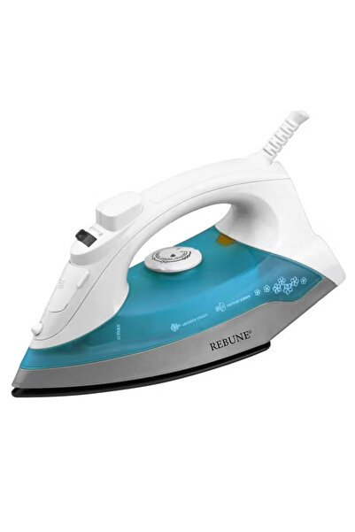 rebune مكواة بخار مسطحة، سهلة الحمل، 180 متر مكعب، 1300 واط، RE-3-036B، أزرق