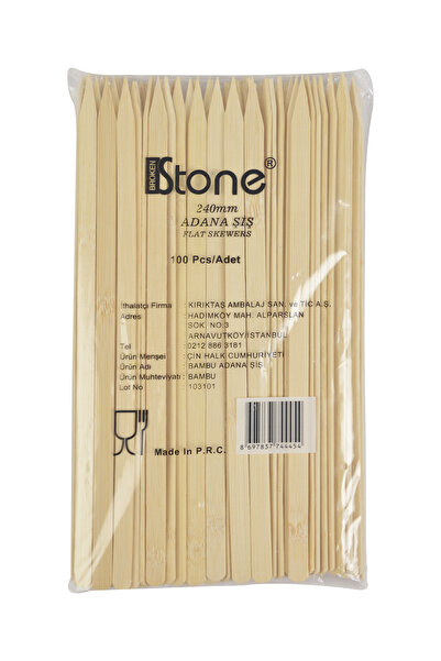 Broken Stone Adana/Urfa Çöp Şiş 100'lü Paket Geniş Çöp Şiş