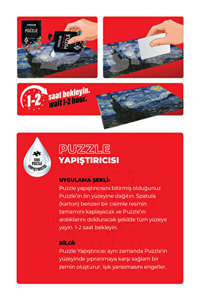 Neverland 2 Ürün - Puzzle Halısı 2000'lik-Puzzle Yapıştırıcısı 1000'lik - Puzzle'larınız Için Mükemmel Çözüm