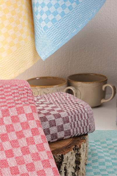 Fırsato Checkered Napkin Set |   8-Piece Assorted Color Kitchen Towel Set & G...