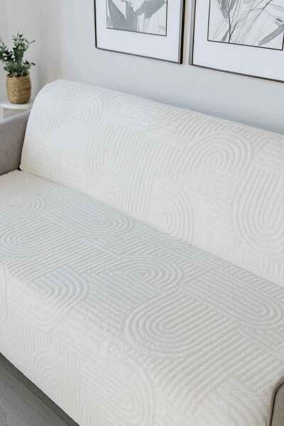 Decomia Home Husă de canapea multifuncțională Carie cu burete moale și aspect blanos, cu burete antiderapant (165x205 cm)