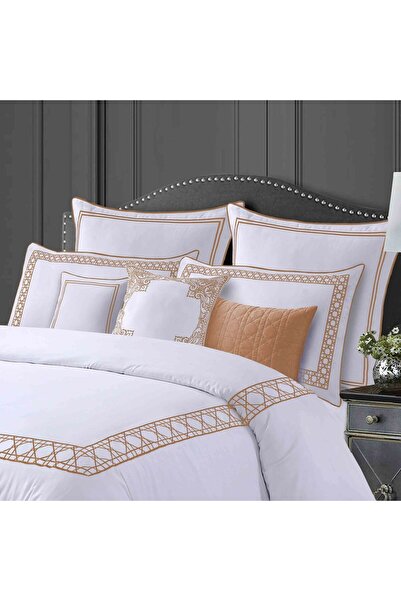 Orange Bed & Bath Geometric | طقم لحاف قطن 100% مزدوج 11 قطعة