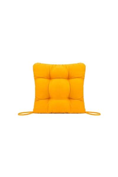 Palmonix Διακοσμητικό μαξιλάρι για καρέκλα κουζίνας ή βεράντας, 40x40cm, Κίτρινο