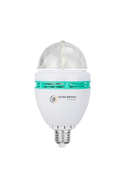 Ultra Bright LED Disco Bulb 3W, Rotating, Multicolor, RGB, E27, 220V,