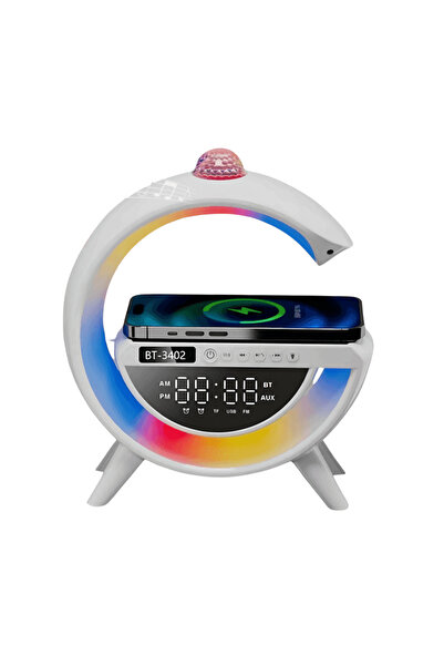 VOICECALL Kablosuz Şarjlı, RGB Işıklı ve Çalar Saatli Çok Fonksiyonlu G Bluet...