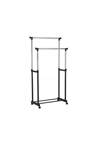 Palmonix Suport mobil dublu Palmonix, metalic, pentru haine și umerașe