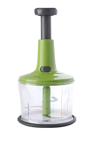 Viyalente Handheld Rondosu with 3 Steel Blades and 1 Liter Bowl Vegetable Fruit Onion Chopper Kitchen Hand Robot Cutter