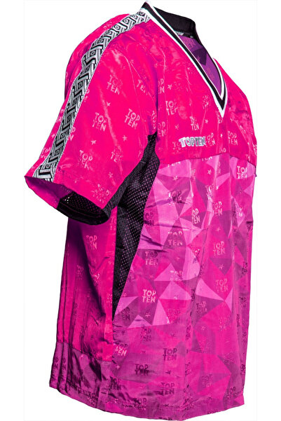 Top Ten V-neck T-shirt, "Prism", Top Ten, Pink, L