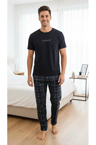 Sude Men's Short Sleeve Pajama Set
