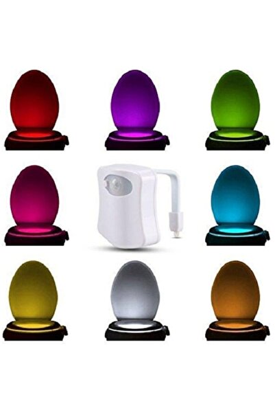 nizi Lampă LED multicoloră pentru vasul de toaletă cu senzor de mișcare