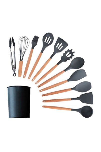 SMANIA Set de ustensile de bucatarie Bonito, Negru, 12 piese