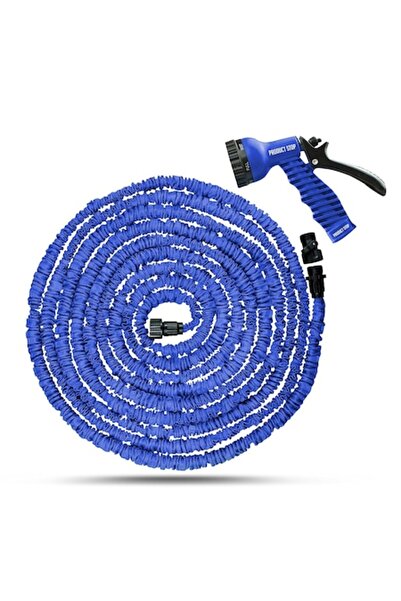 WAFFI Furtun de grădină extensibil, 52,5 m, cu pistol de pulverizare, albastru