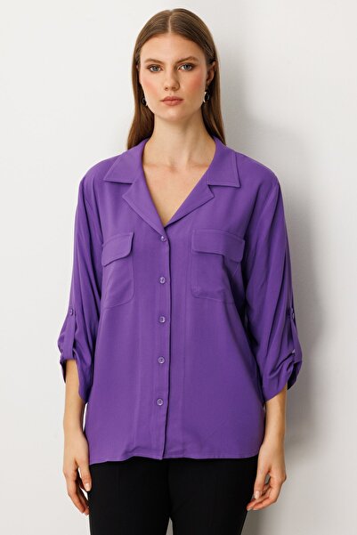 Mi Pret a Porter Mi Cepli Kolu Katlamalı Gömlek