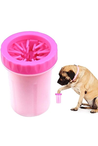 OEM Малка розова чаша с четки за почистване и дезинфекция на лапите на домашн...