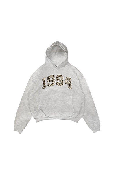 lethestudios 1994 Leopar Baskılı Kapüşonlu Hoodie