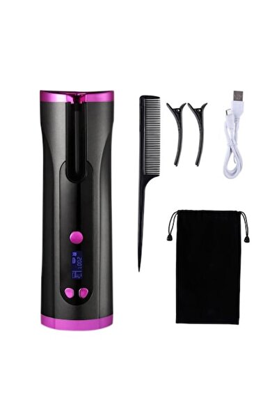 OEM Ondulator de păr rotativ automat, ABS, încărcare USB, 150-200°C, 19x6 cm,...